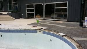 concrere resurfacing around pool - Auckland