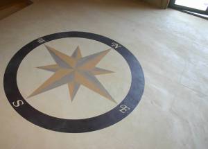 Cretecova resurfacing with stained compass