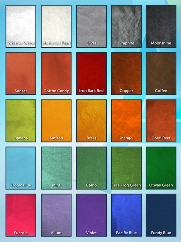Metallic Paint Color Chart